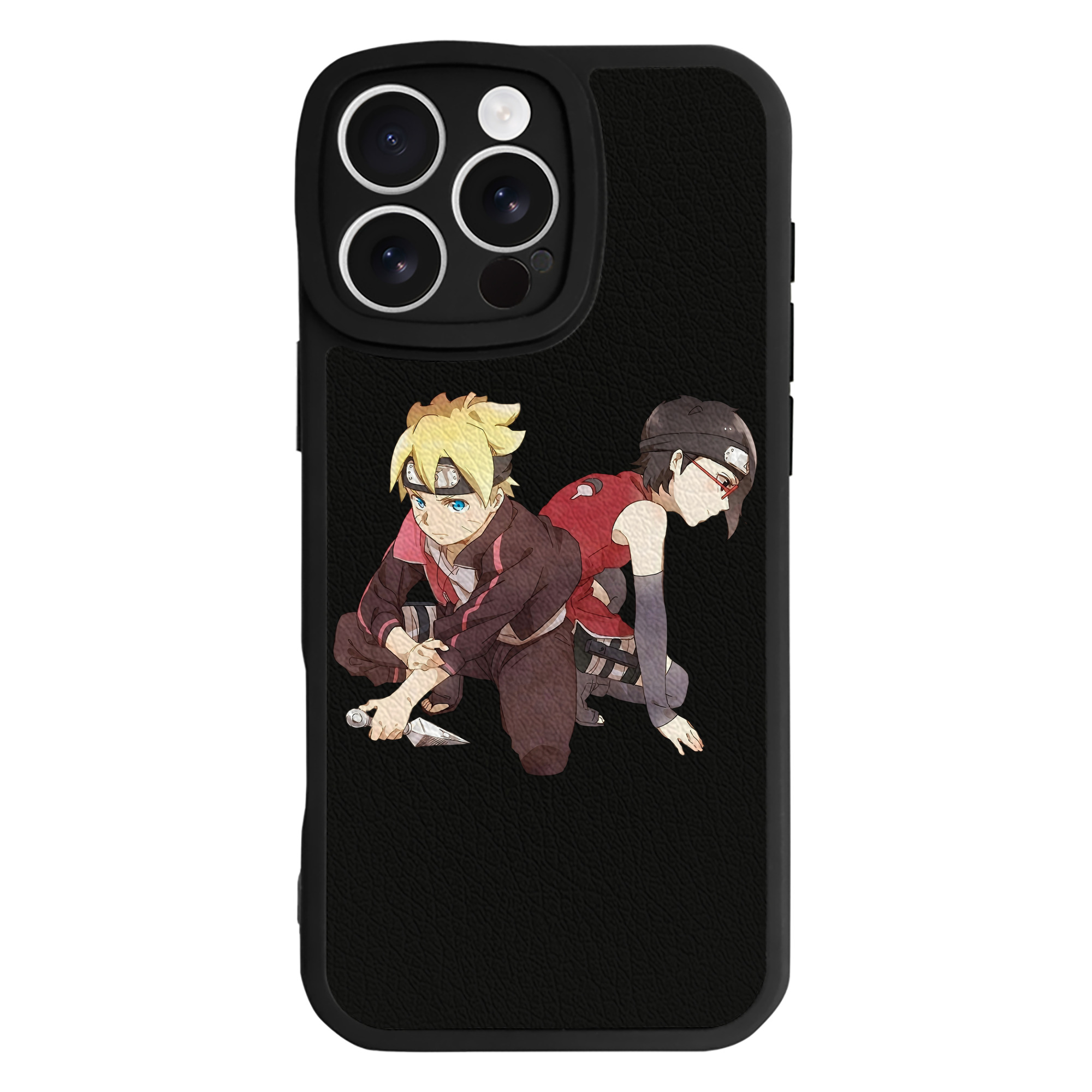（画像用） NARUTO -ナルト- うちは サラダ Uchiha Sarada 【iPhone 16シリーズ対応】シリコンスマホケース（レザー調） 材質：シリコン